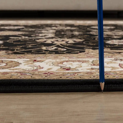 Black Area Rug 2' x 3' for Home Décor, Soft and Stylish Floor Covering