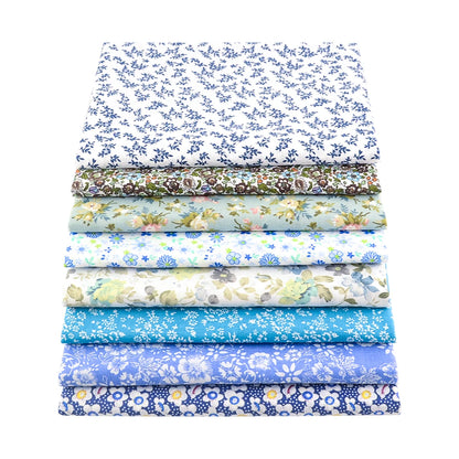 8PCS Pack Square Multicolor Printed Cotton Fabric For Sewing Quilt