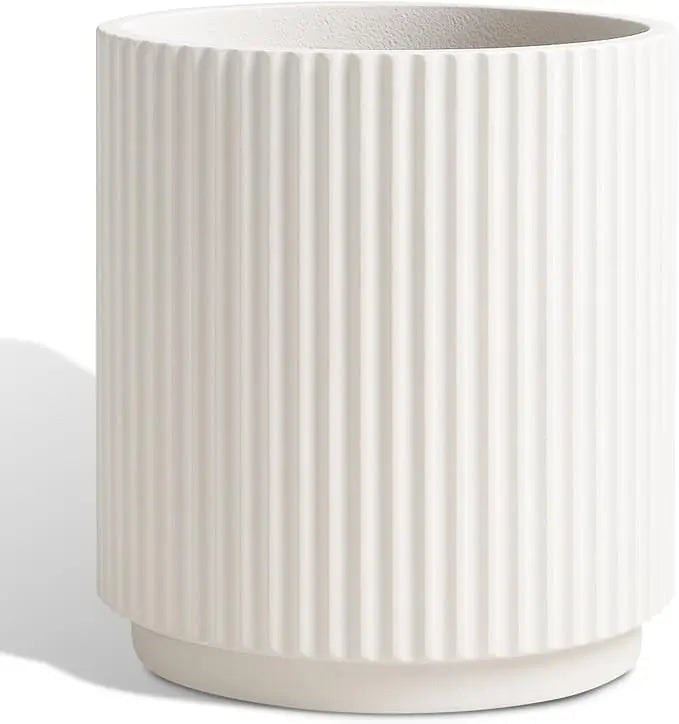 Round Concrete Planter Outdoor Indoor, Large Cement Plant Pots