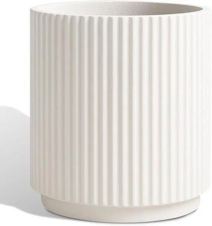 Round Concrete Planter Outdoor Indoor, Large Cement Plant Pots