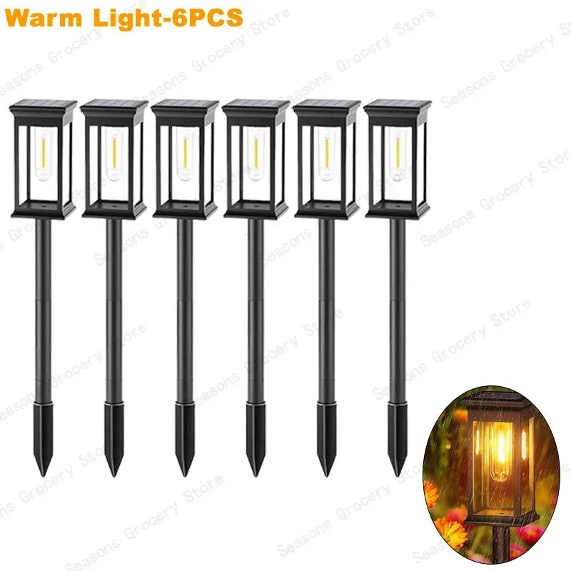 Waterproof LED Solar Lights for Garden Yard Driveway -  Outdoor Landscape Lighting Auto On/Off