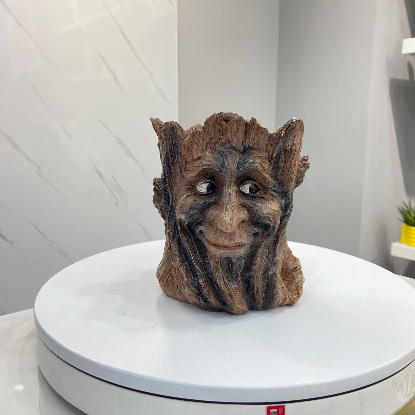 1Pc, Creative and Funny Expression Book Tree Stump Old Man Resin Vase,