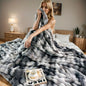 Throw Blanket Ultra-Soft Faux Rabbit Fur
