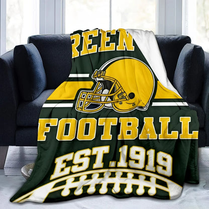 Soft and Lightweight Green Bay Football Team Blanket