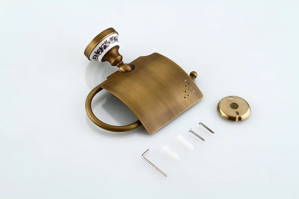Porcelain Base Bathroom Hardware Set