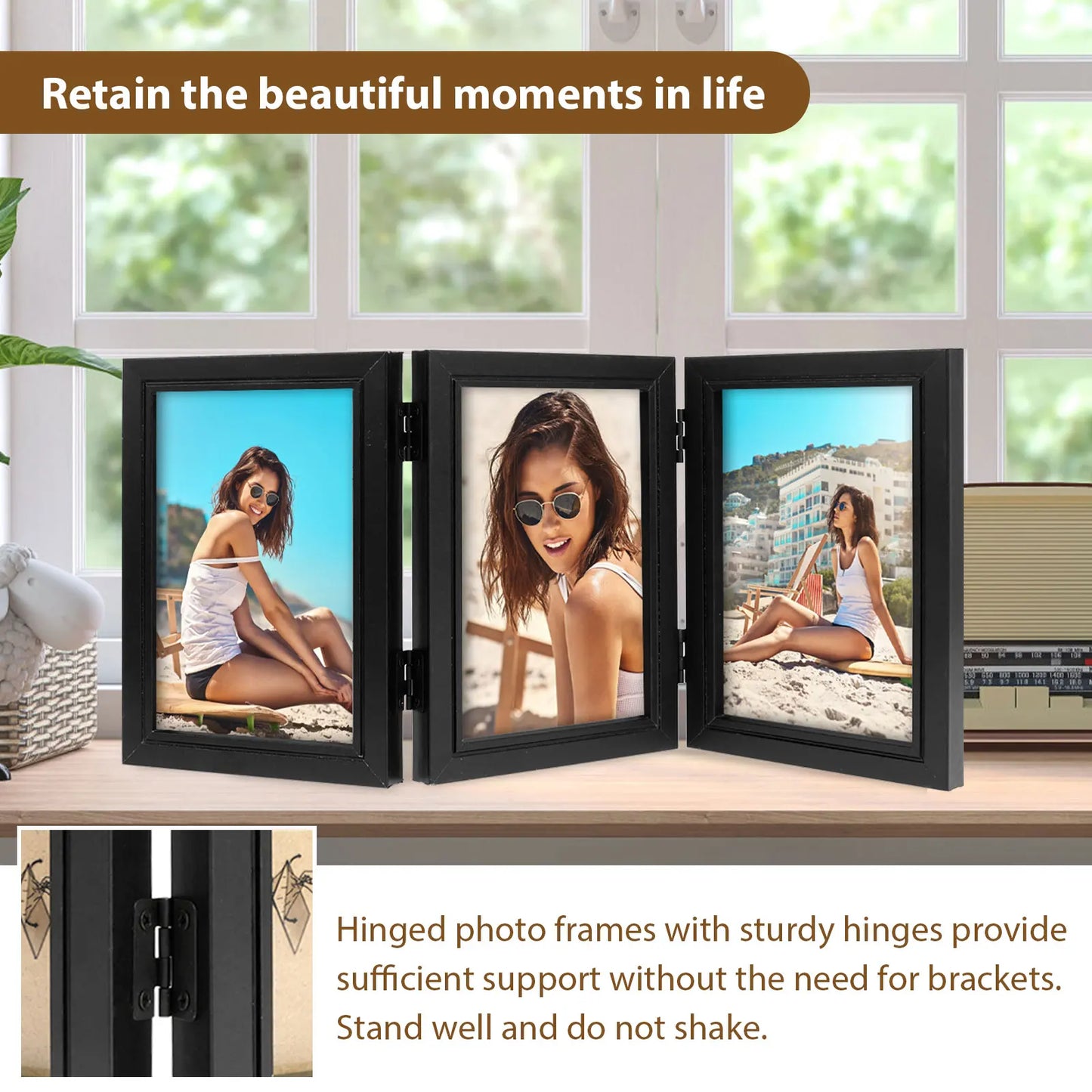 Double/Triple   Foldable Hinged Picture Frame