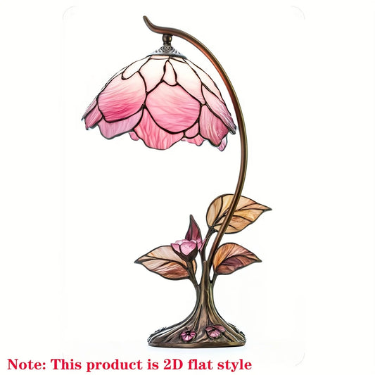 Retro 2D Flat Table Lamp - Vintage Charm for Home Decor