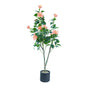 1Pcs  Hibiscus Artificial Tree Faux Tree with Red Hibiscus Flowers  for Front Porch Office Home