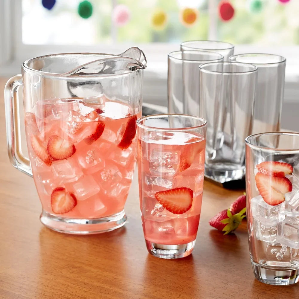 7 Piece Glass Pitcher and Cooler Glass Set