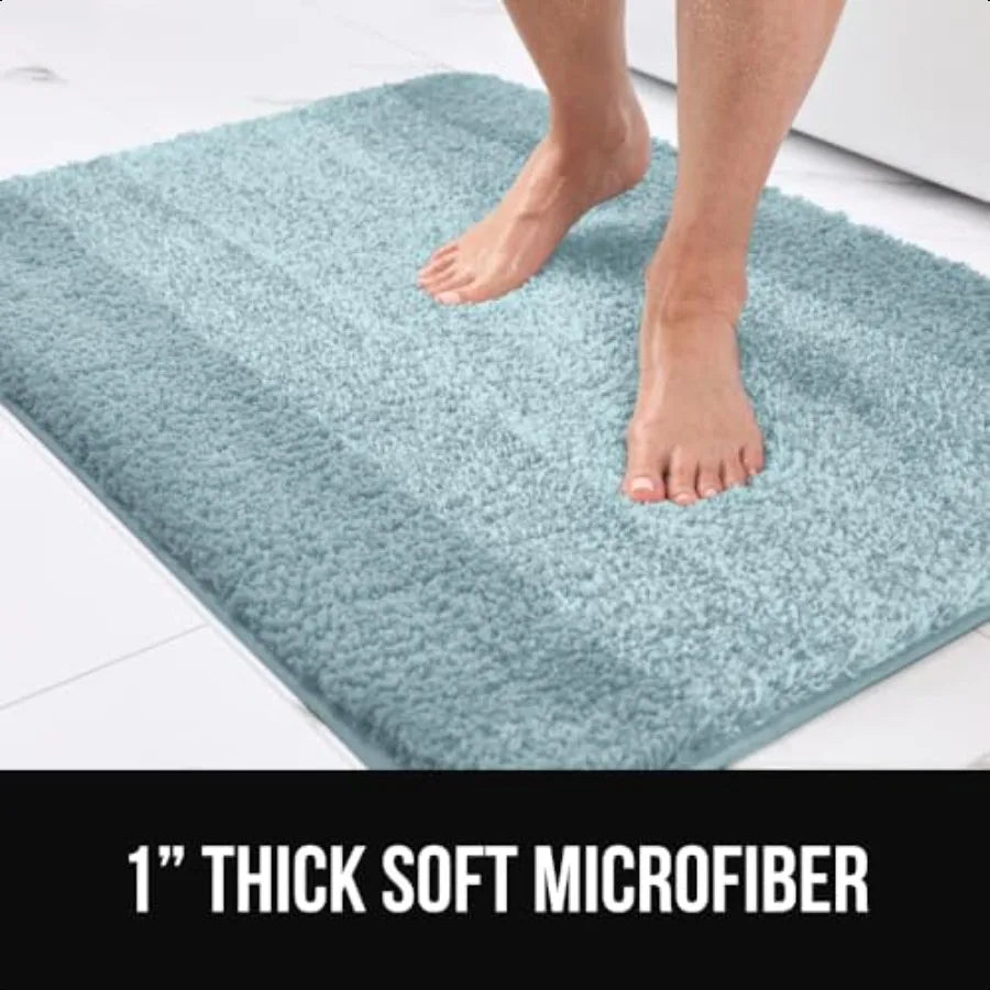 GORILLA GRIP Fluffy Absorbent Shaggy Bath Rug Accori