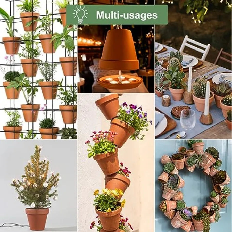 6 inch Terracotta Clay Pots for Plants with Saucer Medium Terra Cotta Plant Pots with Drainage Hole Flowerpot with Tray Terraco