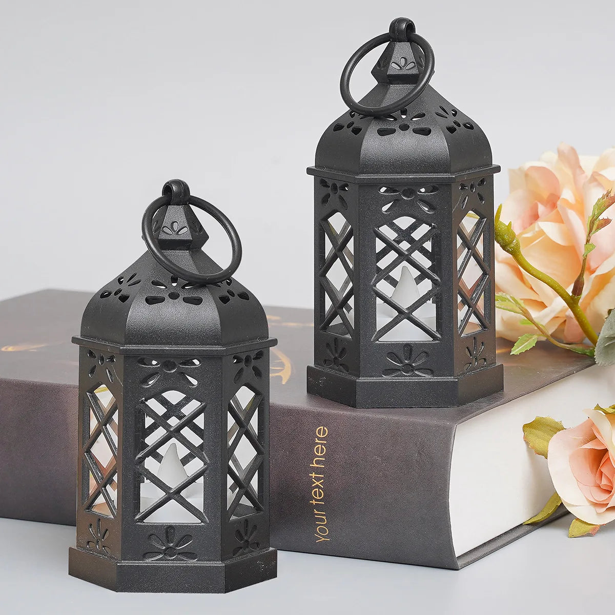 Retro Desktop Lamp Atmosphere Decoration Wind Lamp Candle