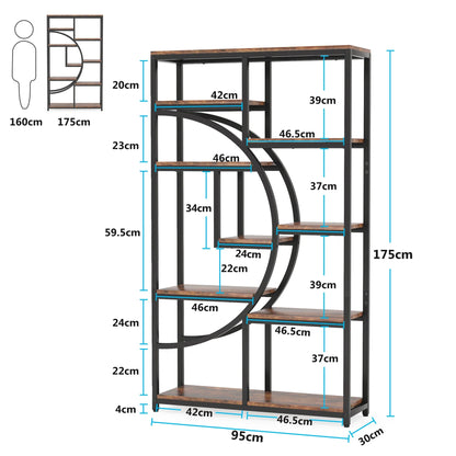 Tribesigns Bookshelf Industrial 5 Tier Etagere Bookcase,