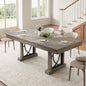 71-Inch Wooden Kitchen Table with Two Drawers Rectangular Large Dining Table