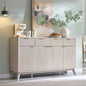 Fluted Buffet Sideboard Cabinet With Storages, Coffee ,Wine Bar Storage Cabinet With 3 Drawers