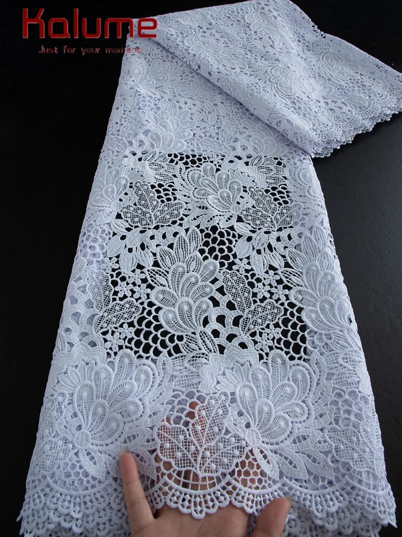 Pure White  Lace Fabric High Quality