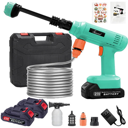 Power Blaster Plus Pressure Washer Cordless Portable Electric Water Spray Gun and Hose
