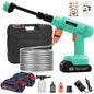 Power Blaster Plus Pressure Washer Cordless Portable Electric Water Spray Gun and Hose