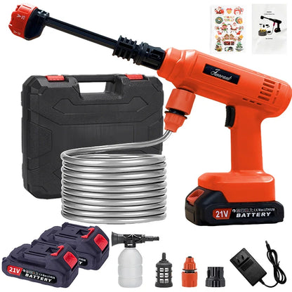 Power Blaster Plus Pressure Washer Cordless Portable Electric Water Spray Gun and Hose
