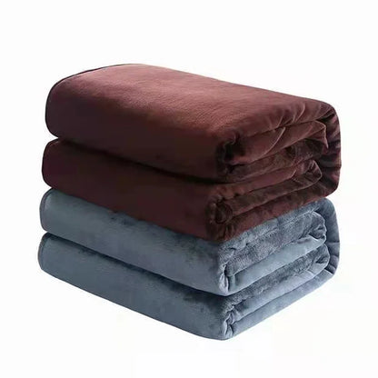 Coral Fleece Flannel Blankets Solid