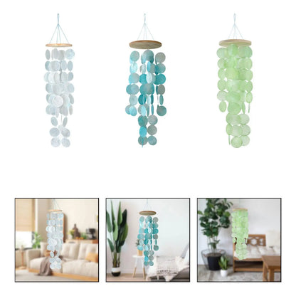 Sea Shell Wind Chimes Decoration 12x45cm for Trees, Fences Lightweight