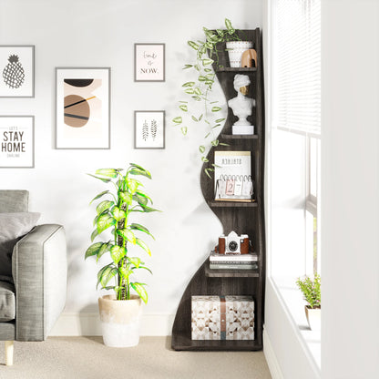 Tribesigns Corner Shelf, Modern 5-Tier Wall