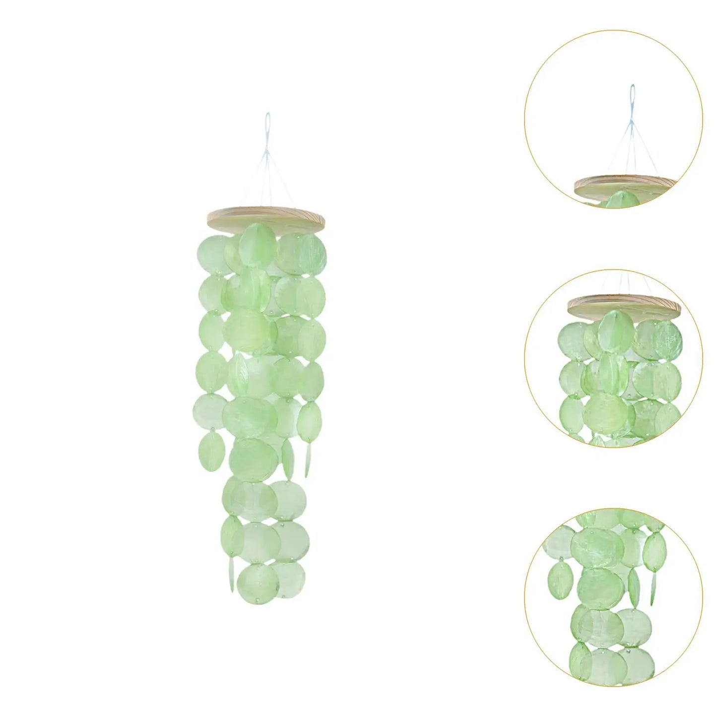 Sea Shell Wind Chimes Decoration 12x45cm for Trees, Fences Lightweight