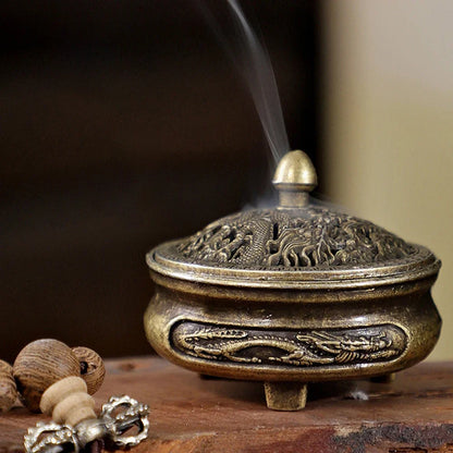 1PC Longfeng Fingertip Stove, Three-Legged Small Incense Burner