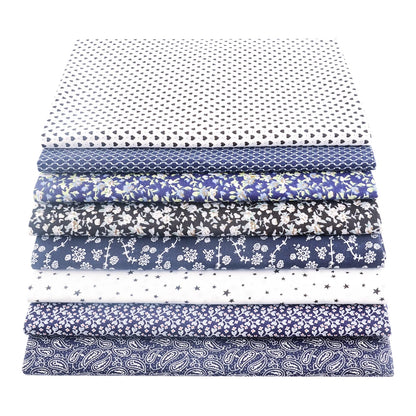 8PCS Pack Square Multicolor Printed Cotton Fabric For Sewing Quilt