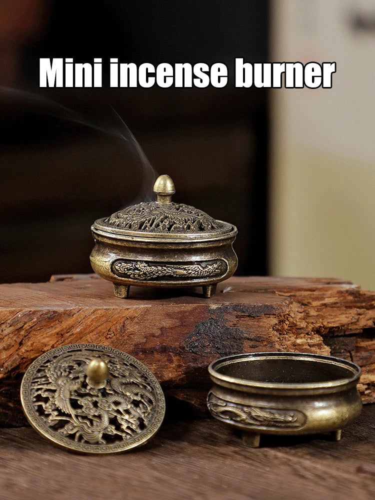 1PC Longfeng Fingertip Stove, Three-Legged Small Incense Burner