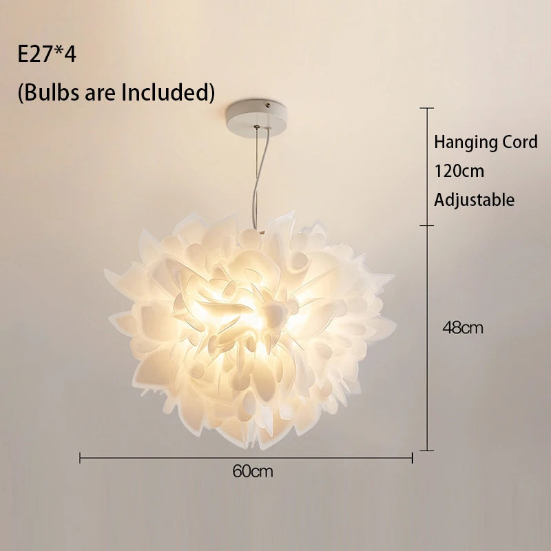 Exquisite Leaves Dimmable LED Ceiling Lights White Remote Control