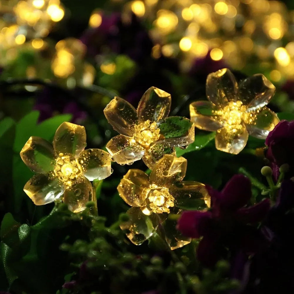 Solar Cherry Garden Blossom Flower Lights