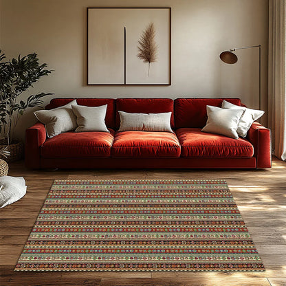 Vintage Persian Area Rug Bohemian Carpet