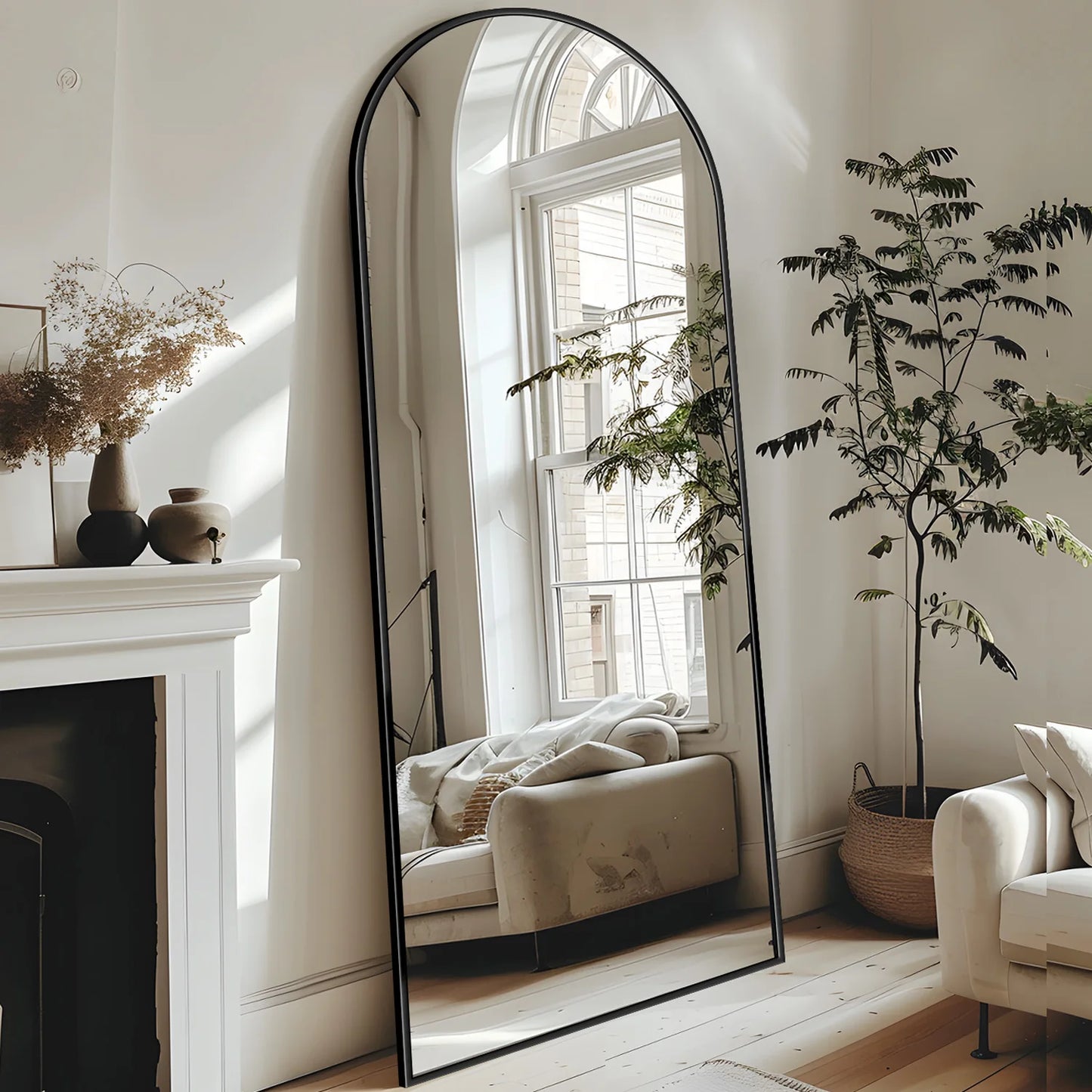 Full Length Mirror, 58"x18"  Rectangular Full Body Mirror with Stand for Bedroom, Living Room, Cloakroom