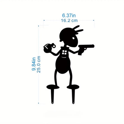 Charming Metal Ants for Garden - Outdoor Yard Ornaments and Lawn Stakes.