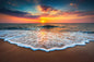 Beach Sunset Wall  Large Landscape Canvas Painting