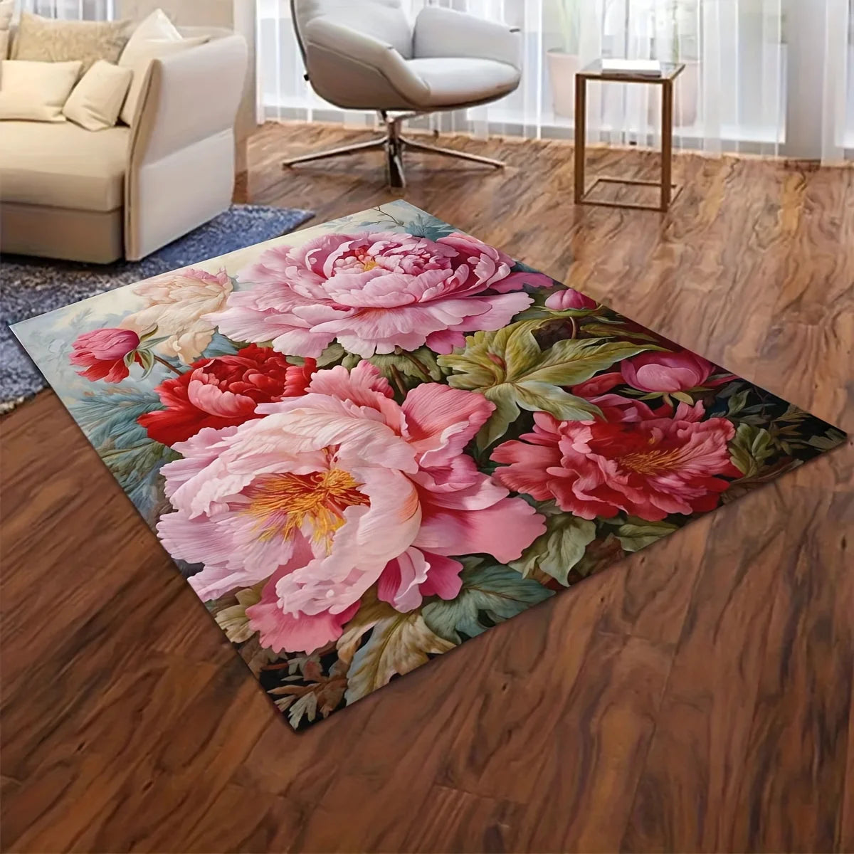 Vibrant Floral Glamour Throw Blanket