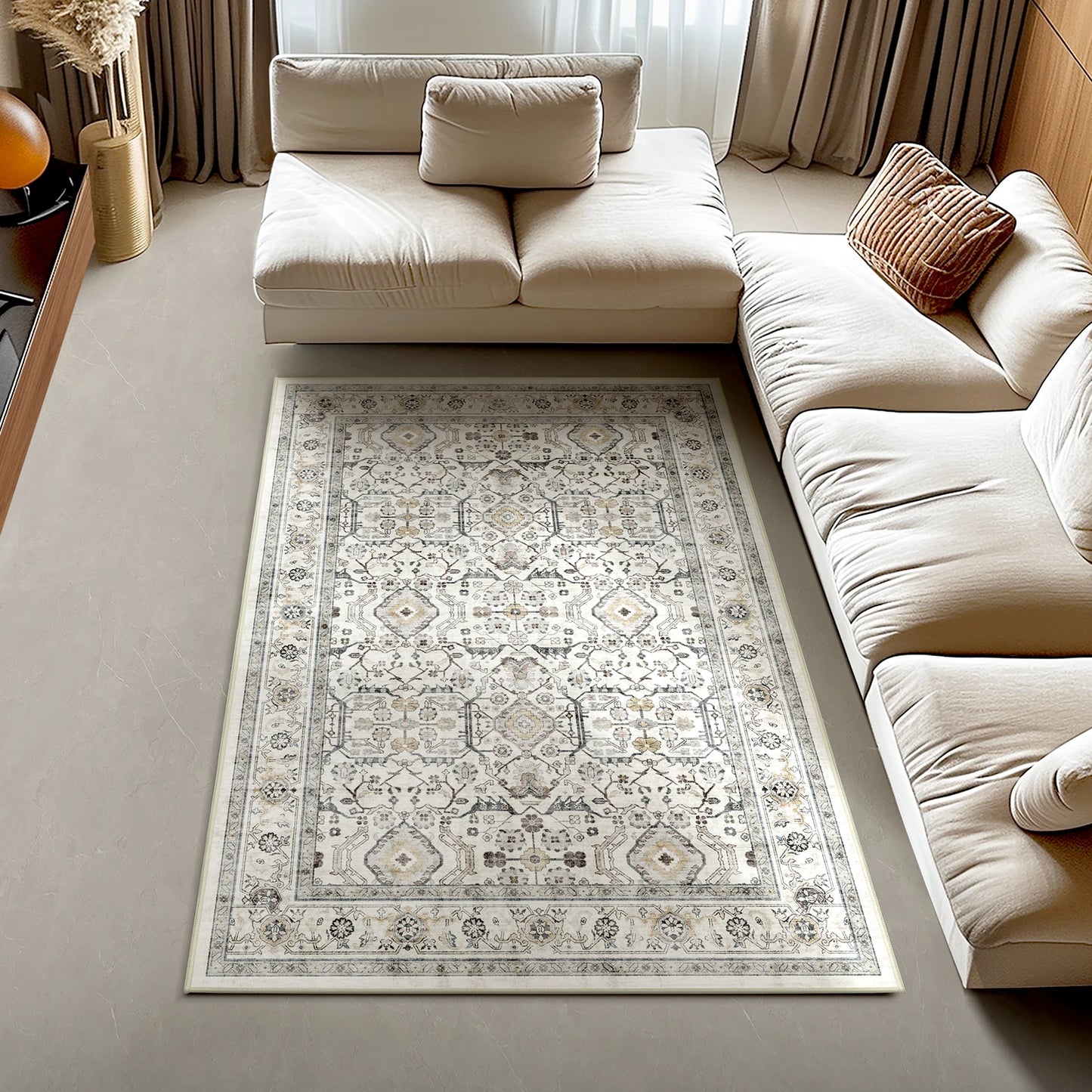 Retro  Turkish Persian Rug for Living Room Bedroom