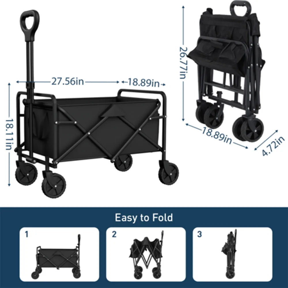 Foldable Garden Wagon Cart Portable Camping Trolley