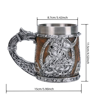 Valhalla Viking Stainless Steel Nordic Tankard