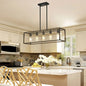 Vrygle Industrial 5-Bulb Ceiling Lamp Black Kitchen Island Chandelier  Farmhouse Furniture