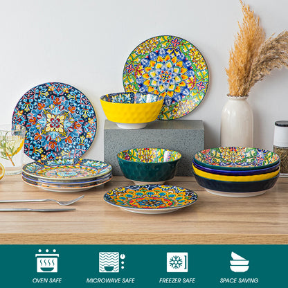 vancasso 12/16/18/24 Piece Ceramic Dinnerware Set For 6