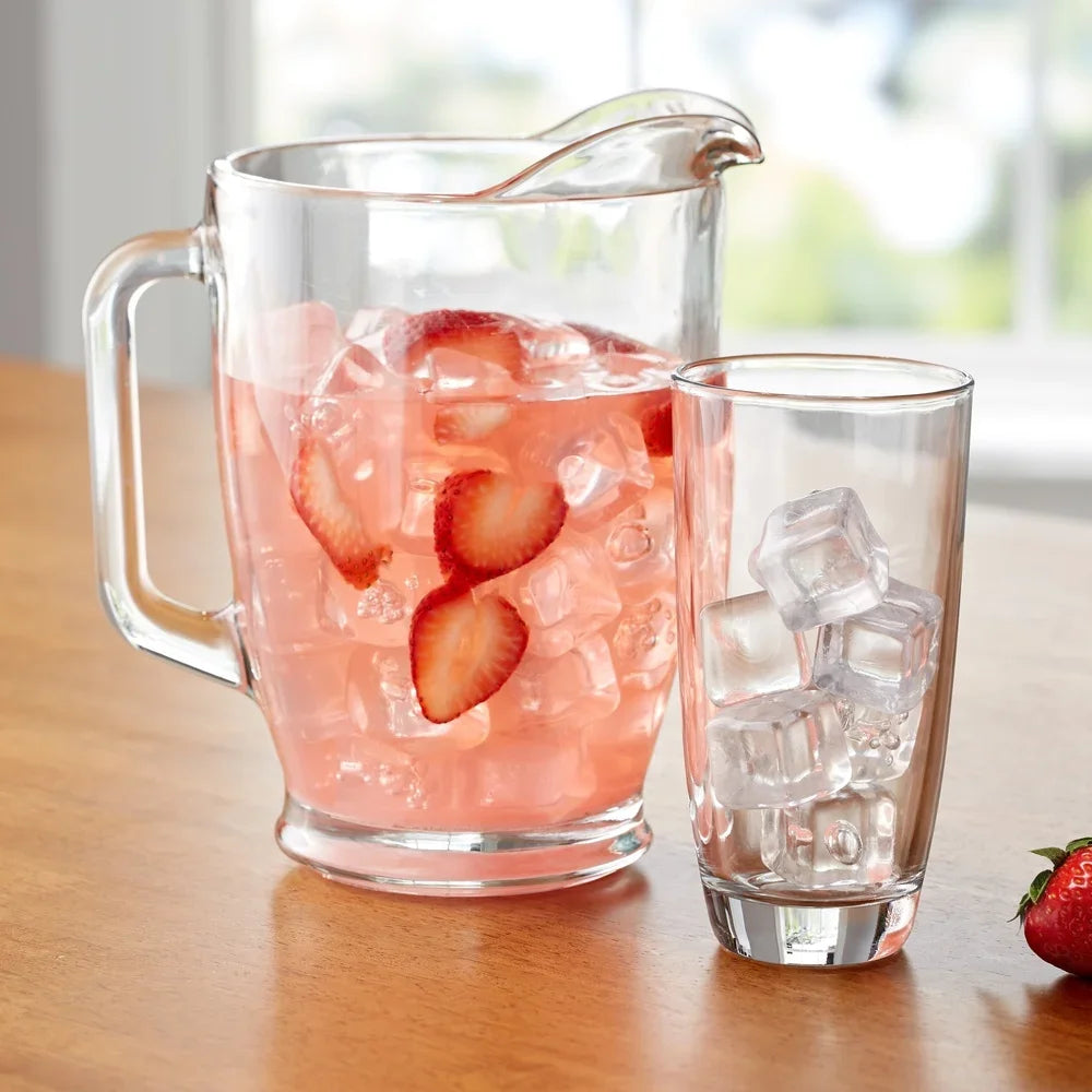 7 Piece Glass Pitcher and Cooler Glass Set