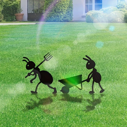 Charming Metal Ants for Garden - Outdoor Yard Ornaments and Lawn Stakes.