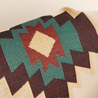 Aztec Blanket, Oversized Boho Throw