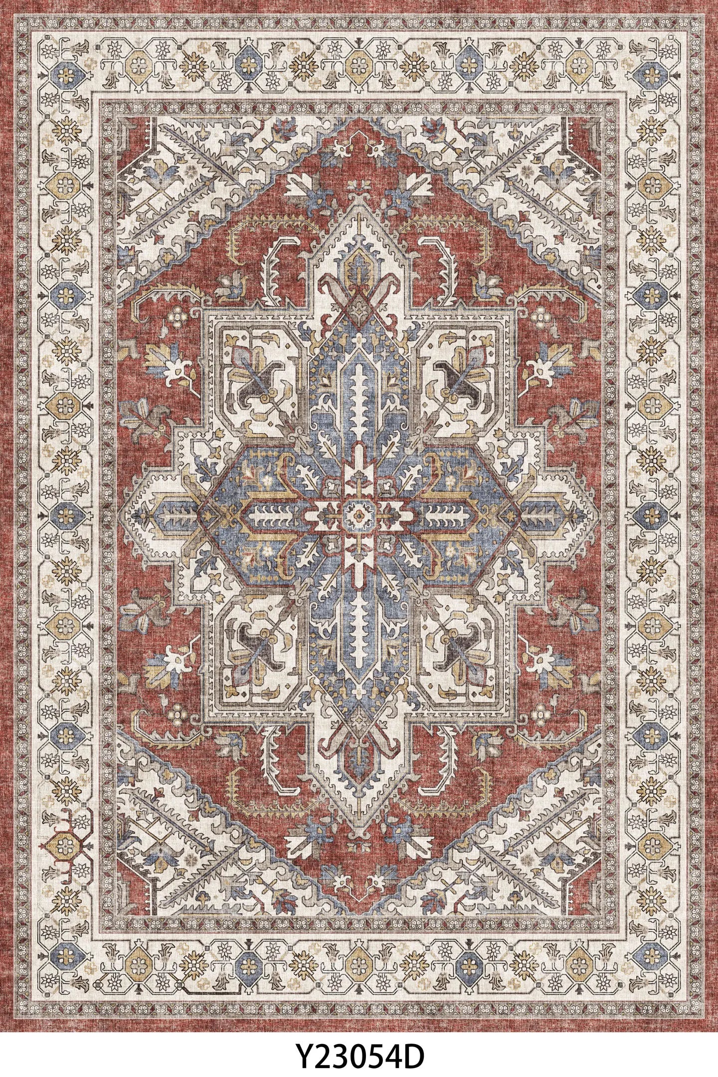 Retro  Turkish Persian Rug for Living Room Bedroom