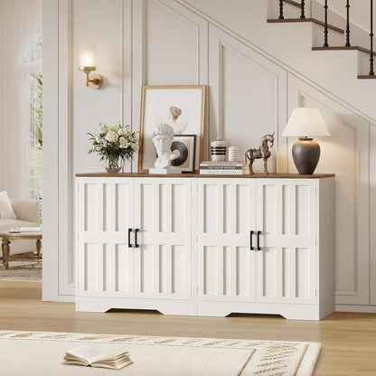 Sideboard Buffet Cabinet, Modern Farmhouse Kitchen Storage Cabinet