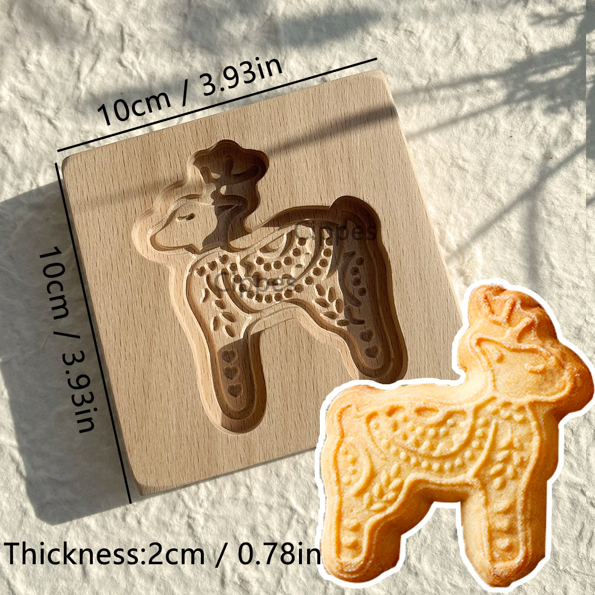 Wooden Cookie Molds for Christmas, DIY 3D Engraved
