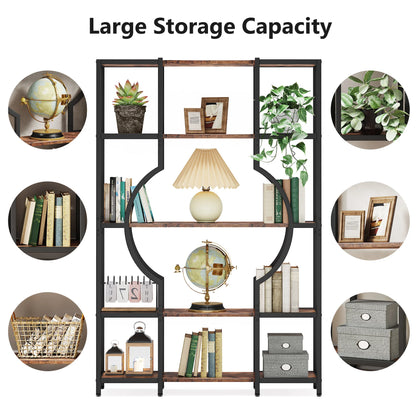 Tribesigns Bookshelf Industrial 5 Tier Etagere Bookcase,