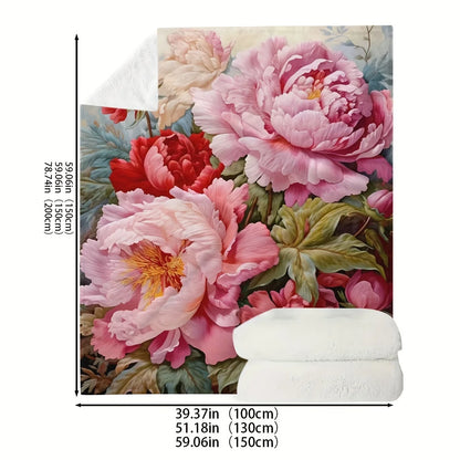 Vibrant Floral Glamour Throw Blanket